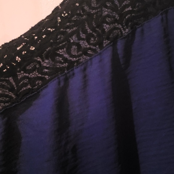 Blue and black lace blouse - Picture 2 of 3